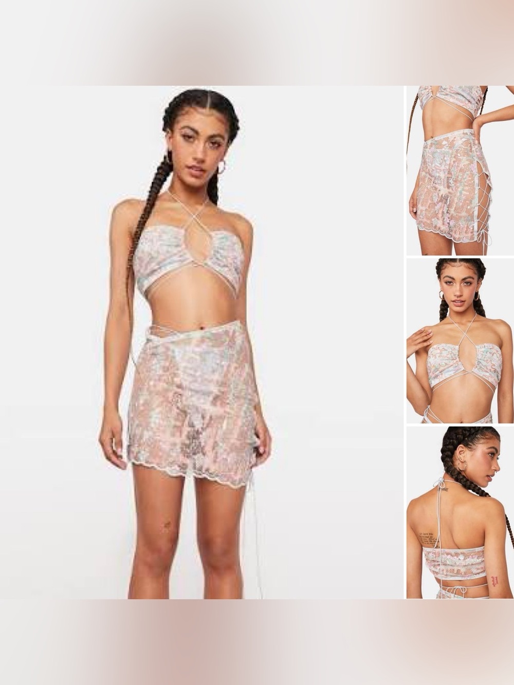 For Love & Lemons ‘Monique’ Sequin Two-Piece Set - Picture 11 of 12